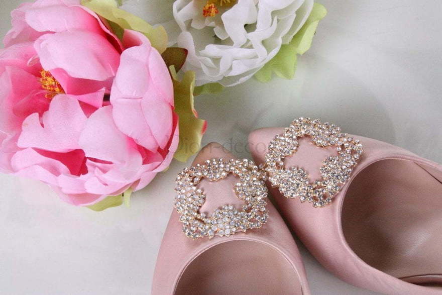 Свадебные туфли невесты Nude с брошью от  4