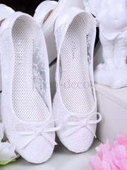 Свадебные балетки Brigida с батиком белые от  1