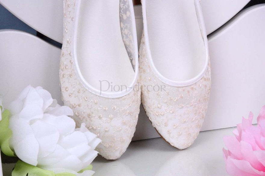 Свадебные балетки Anabella айвори от  2