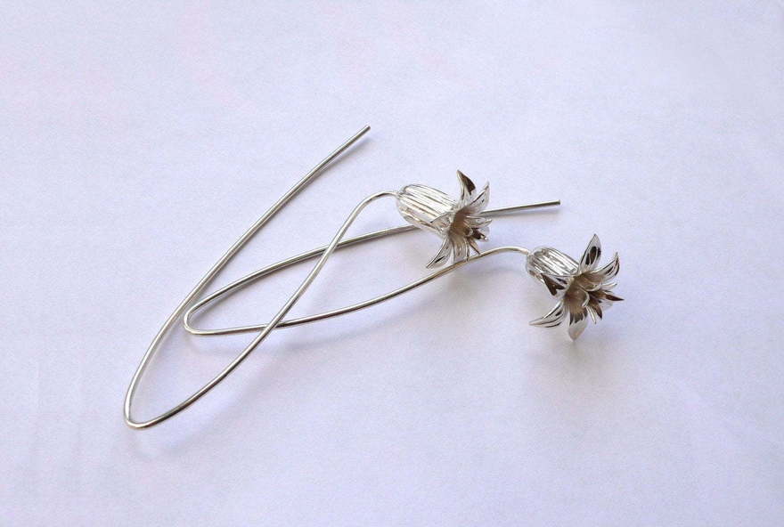 Серьги Цветы-колокольчики из Серебро от Ювелирный салон Jewellery Art 4