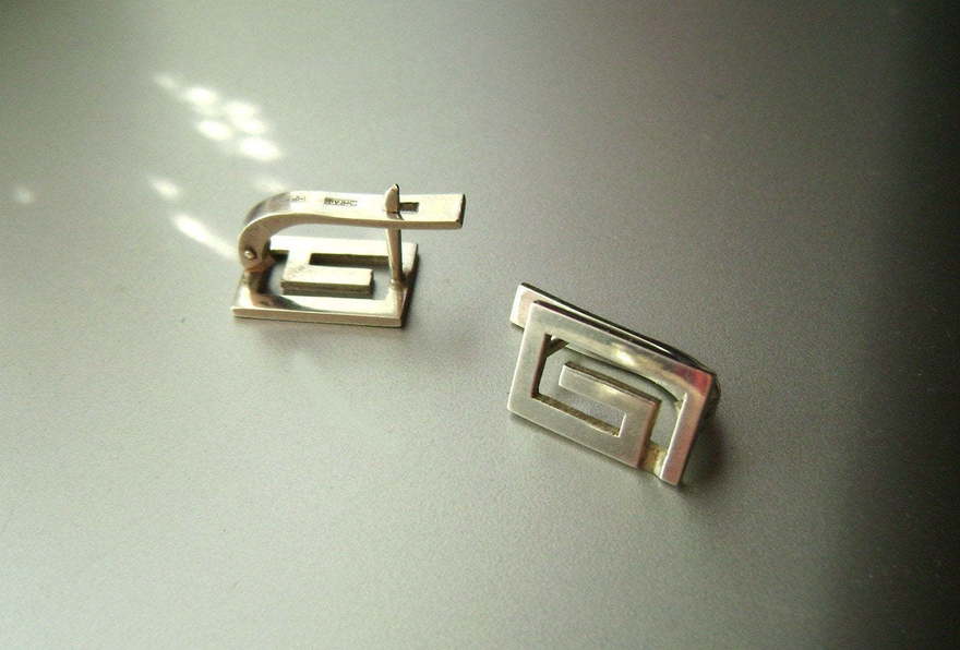 Серьги Меандр из Серебро от Ювелирный салон Jewellery Art 4