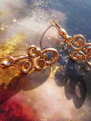 Серьги Золотой орнамент из Розовое (красное) золото от Ювелирный салон Jewellery Art 1