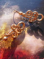 Серьги Золотой орнамент из Розовое (красное) золото от Ювелирный салон Jewellery Art 2