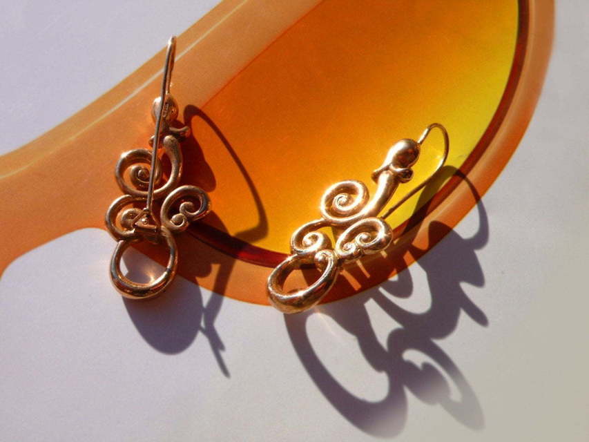 Серьги Золотой орнамент из Розовое (красное) золото от Ювелирный салон Jewellery Art 5