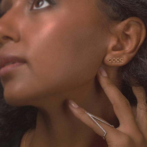 Серьга на одно ухо из золота AOG-SE-0001 из Розовое (красное) золото от Ювелирный салон Art of glow 3