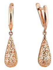 Серьги 24627 из Розовое (красное) золото от Ювелирный салон Юверос 1