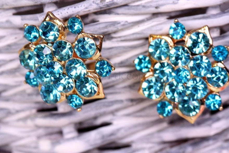 Серьги Звездочки бирюза из Позолоченная бижутерия от  2
