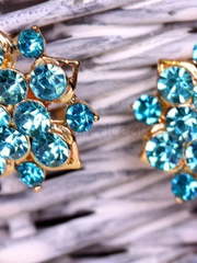 Серьги Звездочки бирюза из Позолоченная бижутерия от  2