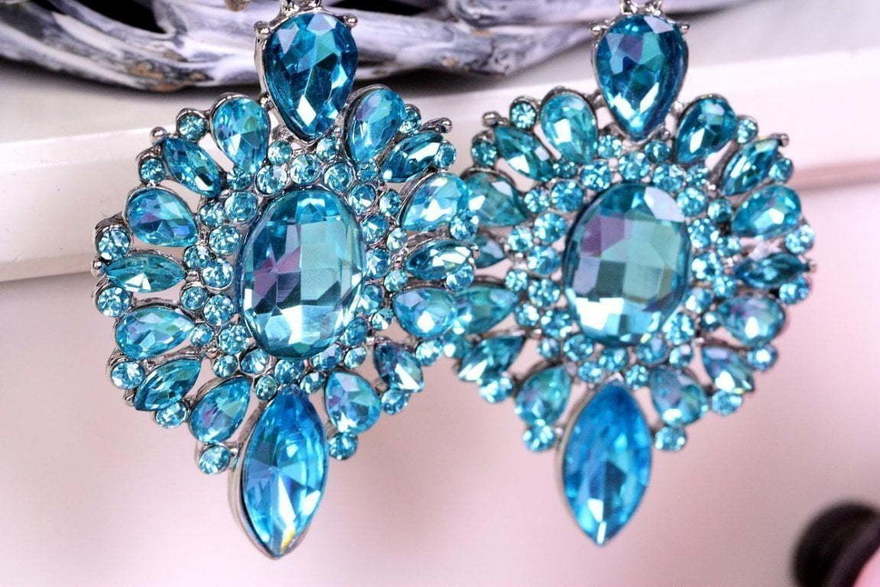 Серьги Regina бирюза из Посеребренная бижутерия от  2