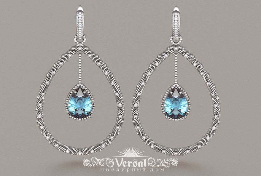 Серьги VGS0126 из Белое золото от Ювелирный Дом Версаль 3