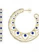 Крупные серьги кольца с бриллиантами и сапфирами AOG-DE-0020 из Желтое золото от Ювелирный салон Art of glow 1