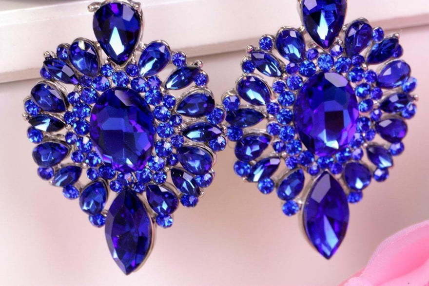 Серьги Regina индиго из Посеребренная бижутерия от  2