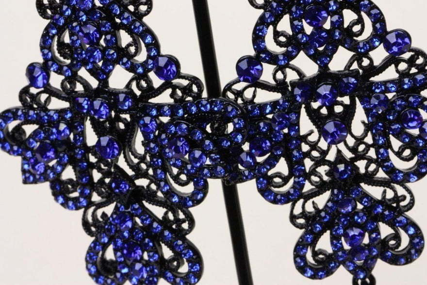 Серьги Роскошные индиго из Другие материалы от  3