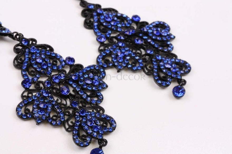 Серьги Роскошные индиго из Другие материалы от  4