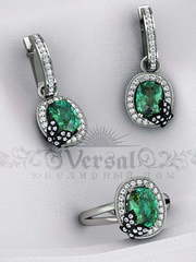 Серьги VGS0145 из Белое золото от Ювелирный Дом Версаль 2