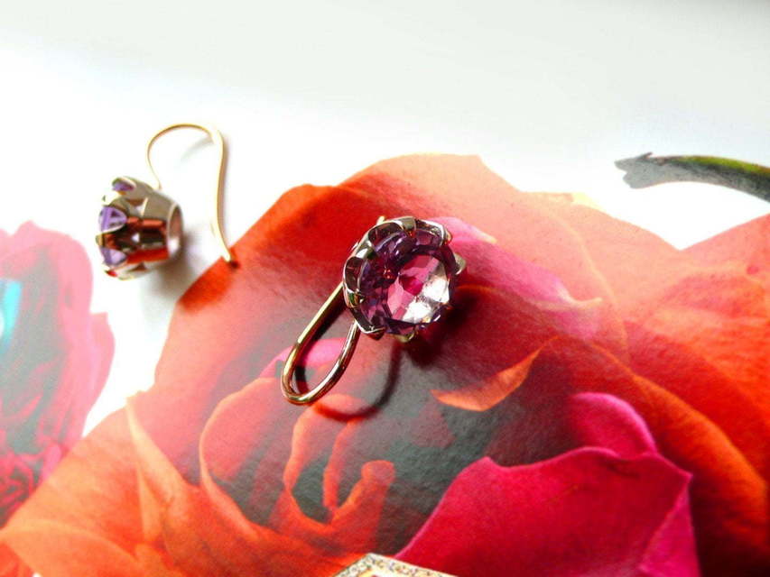 Серьги Аметист из Желтое золото от Ювелирный салон Jewellery Art 2