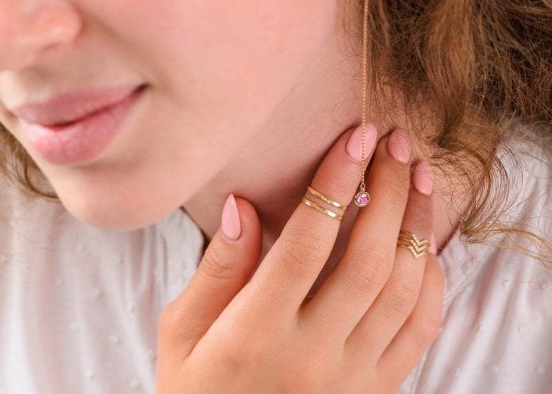 Серьги с мультисапфирами AOG-SE-0024 из Розовое (красное) золото от Ювелирный салон Art of glow 5