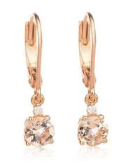 Серьги с морганитами AOG-SE-0015 из Розовое (красное) золото от Ювелирный салон Art of glow 1
