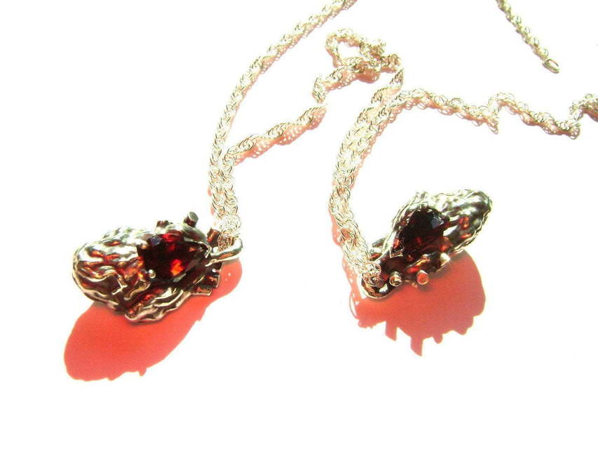 Подвеска Сердце-Гранат из Серебро от Ювелирный салон Jewellery Art 3