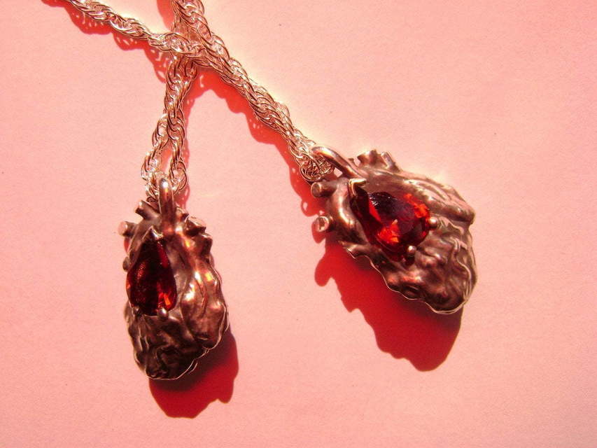 Подвеска Сердце-Гранат из Серебро от Ювелирный салон Jewellery Art 5