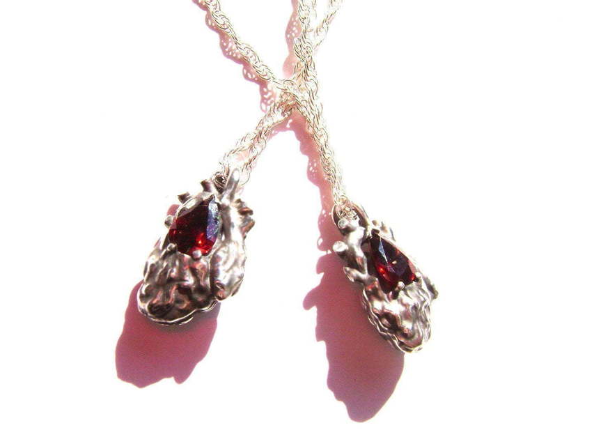 Подвеска Сердце-Гранат из Серебро от Ювелирный салон Jewellery Art 6