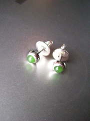 Серьги Нефрит из Белое золото, Серебро от Ювелирный салон Jewellery Art 2