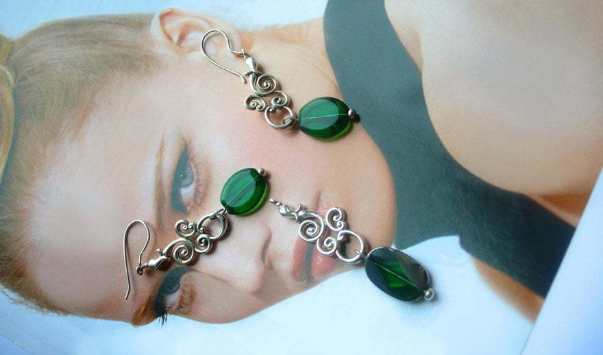 Серьги Узоры из Белое золото, Серебро от Ювелирный салон Jewellery Art 2