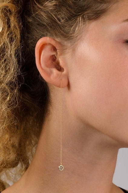 Серьги с мультисапфирами AOG-SE-0026 из Желтое золото от Ювелирный салон Art of glow 2