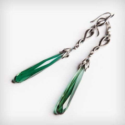 Серьги Bells green из Серебро от  1