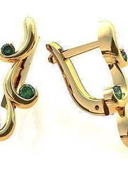 Серьги золотые из Желтое золото от Ювелирный салон Jewelry & Diamonds 1