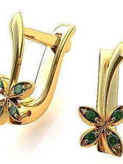 Серьги золотые из Желтое золото от Ювелирный салон Jewelry & Diamonds 1