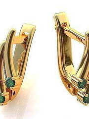 Серьги золотые из Желтое золото от Ювелирный салон Jewelry & Diamonds 1