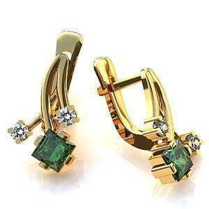 Серьги золотые из Желтое золото от Ювелирный салон Jewelry & Diamonds 1
