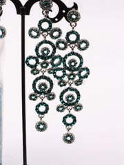 Серьги Круговорот бирюзовые из Посеребренная бижутерия от  2