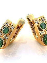 Серьги золотые из Желтое золото от Ювелирный салон Jewelry & Diamonds 1