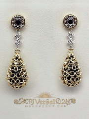 Эксклюзивные серьги EX0012 из Комбинированные, Желтое золото от Ювелирный Дом Версаль 1