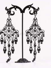 Серьги Черные ромбики из Другие материалы от  1