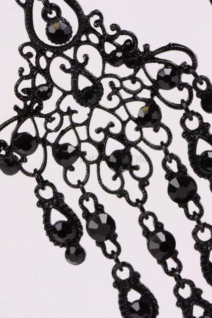 Серьги Черные ромбики из Другие материалы от  2