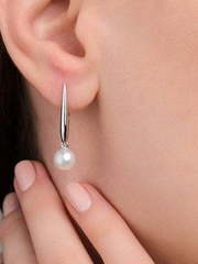 Золотые серьги с жемчугом AOG-SE-0025 из Белое золото от Ювелирный салон Art of glow 2