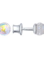 Серьги-пусеты из серебра с кристаллами Swarovski из Серебро от Ювелирный салон ROYAL DIAMONDS 1