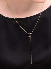 Колье с бриллиантовым кругом AOG-YMN-0013 из Желтое золото от Ювелирный салон Art of glow 2