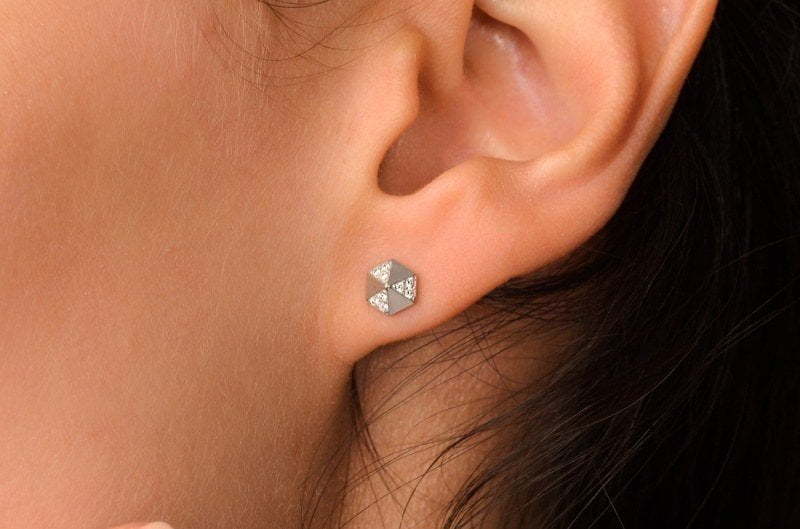 Серьги из белого золота с бриллиантами AOG-SE-0016 из Белое золото от Ювелирный салон Art of glow 3