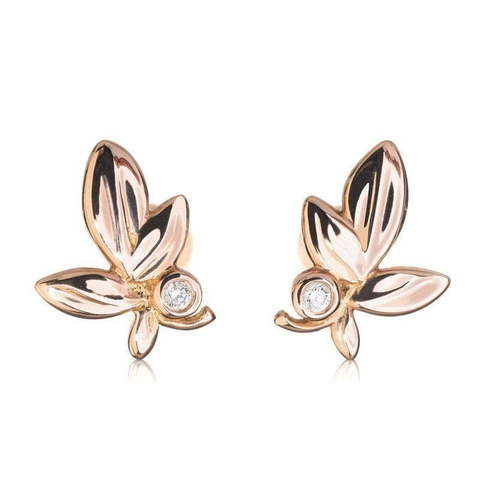 Очаровательные серьги из красного золота с бриллиантами AOG-DE-0038 из Розовое (красное) золото от Ювелирный салон Art of glow 3