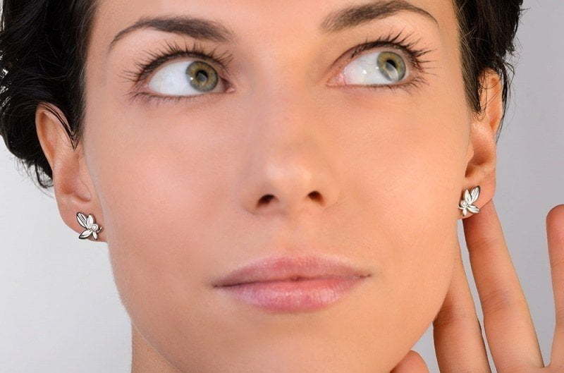 Серьги веточки из белого золота с бриллиантами AOG-DE-0037 из Белое золото от Ювелирный салон Art of glow 3