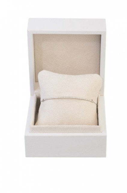 Тонкий браслет с бриллиантовой дорожкой AOG-YMB-0003 из Белое золото от Ювелирный салон Art of glow 4