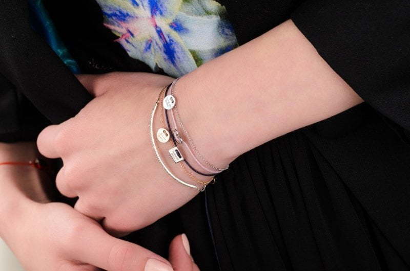 Тонкий браслет с бриллиантовой дорожкой AOG-YMB-0003 из Белое золото от Ювелирный салон Art of glow 6