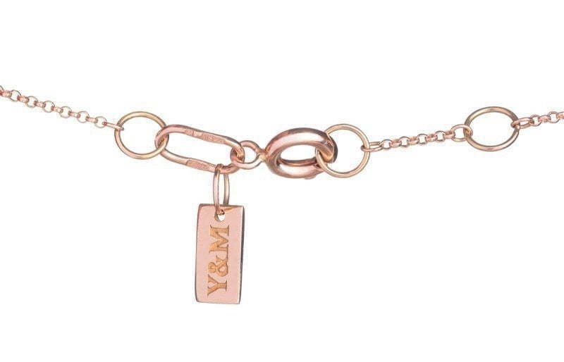 Тонкий золотой браслет с подвеской сердце AOG-YMB-0004HT из Розовое (красное) золото от Ювелирный салон Art of glow 4