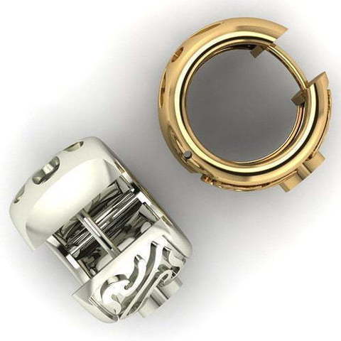 Серьги из Желтое золото, Белое золото от Ювелирный салон Jewelry & Diamonds 4