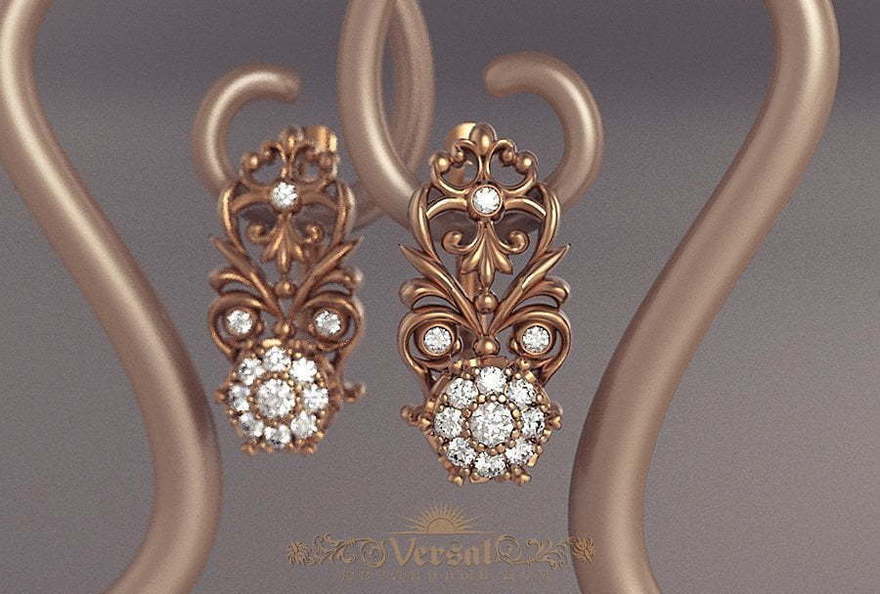 Серьги VGS0139 из Розовое (красное) золото от Ювелирный Дом Версаль 1