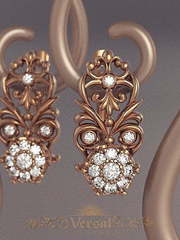 Серьги VGS0139 из Розовое (красное) золото от Ювелирный Дом Версаль 1